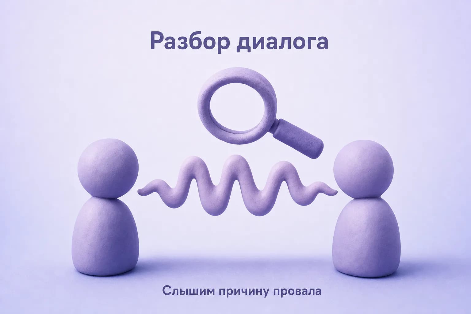 Глиняные собеседники и лупа над звуковой волной разговора