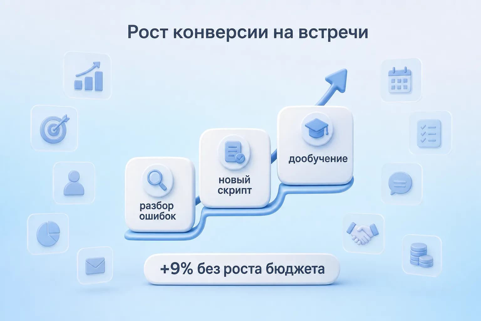 Схема роста конверсии через разбор диалогов и переобучение команды